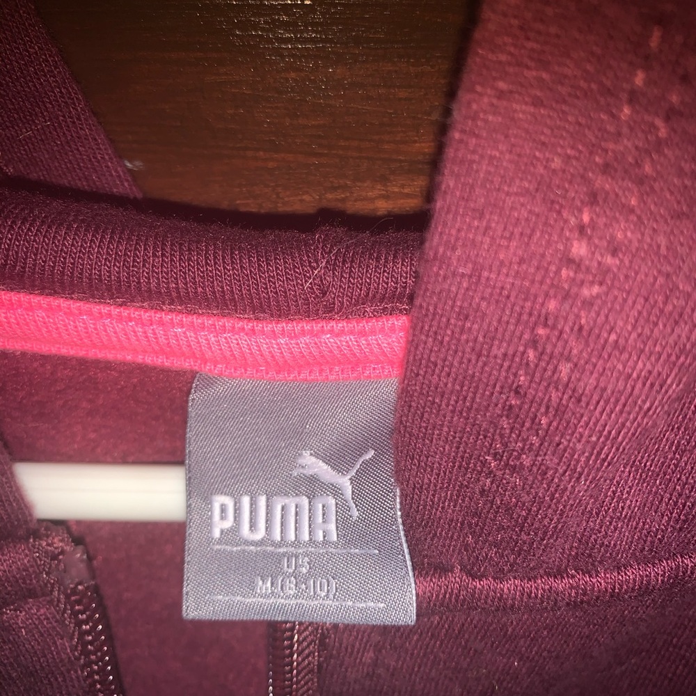 Burgundy zip up hoodie